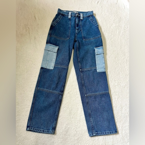 PACSUN High Rise Carpenter Multi-Wash Denim Jeans - Size 24 - Picture 2 of 13